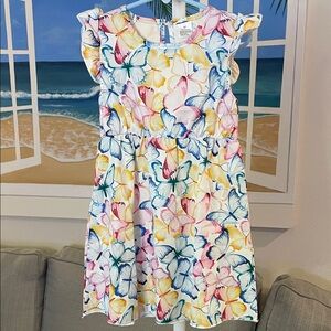 Floral Butterfly Print Dress NWOT